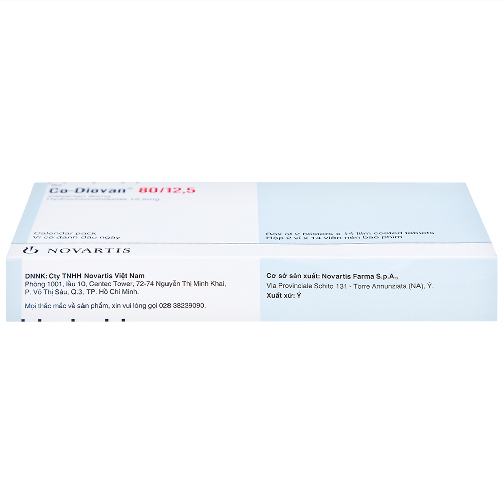Hình ảnh Thuốc Codiovan 80mg/12.5mg Novartis điều trị tăng huyết áp (2 vỉ x 14 viên)