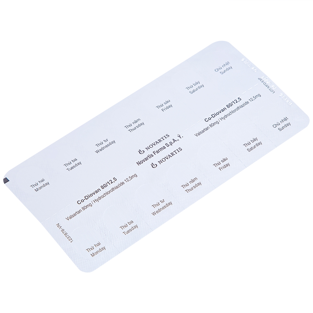 Hình ảnh Thuốc Codiovan 80mg/12.5mg Novartis điều trị tăng huyết áp (2 vỉ x 14 viên)