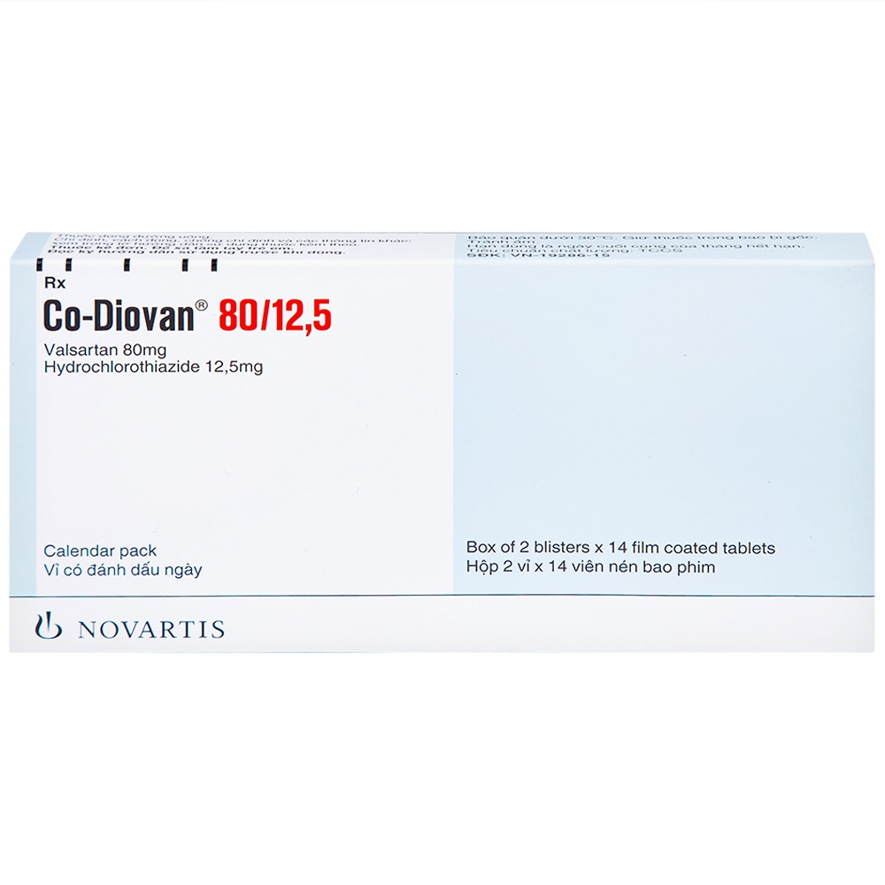 Hình ảnh Thuốc Codiovan 80mg/12.5mg Novartis điều trị tăng huyết áp (2 vỉ x 14 viên)