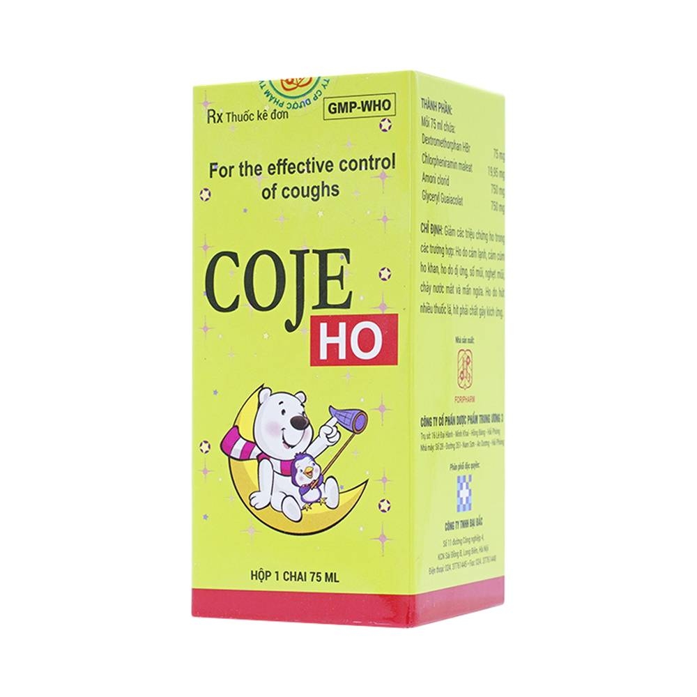 Hình ảnh Siro Coje Ho TW3 giảm các triệu chứng ho (75ml)