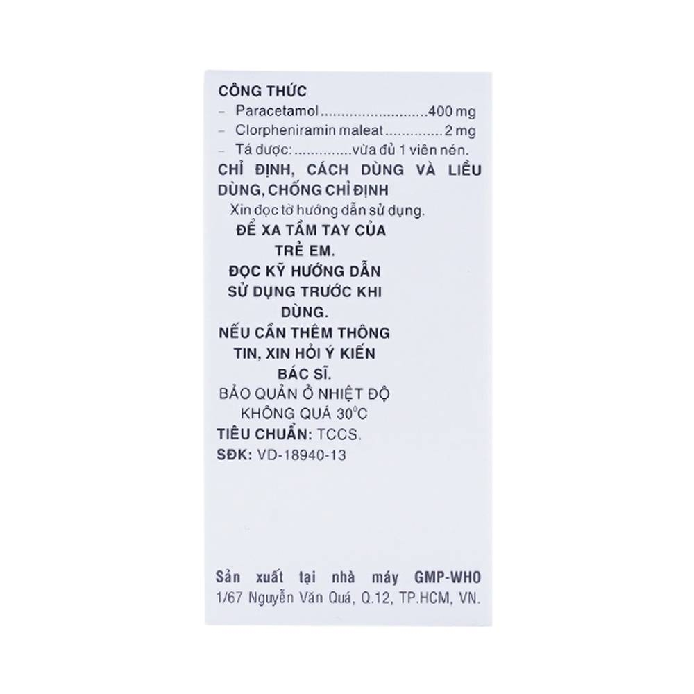 Hình ảnh Thuốc Coldfed điều trị triệu chứng cảm, sốt, nhức đầu, sổ mũi, đau khớp, đau cơ (80 viên)