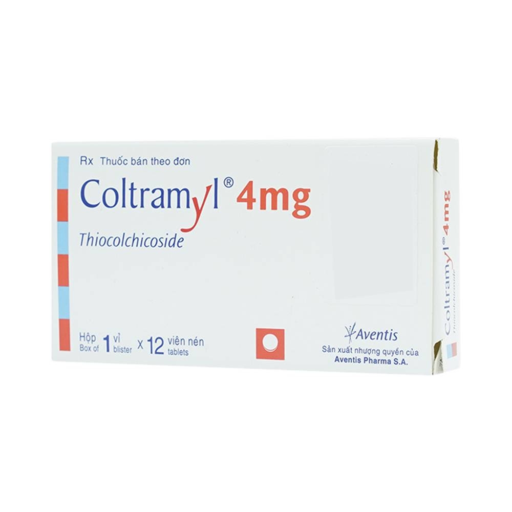 Hình ảnh Thuốc Coltramyl 4mg Roussel điều trị hỗ trợ đau do co cứng cơ bắp cấp tính (1 vỉ x 12 viên)