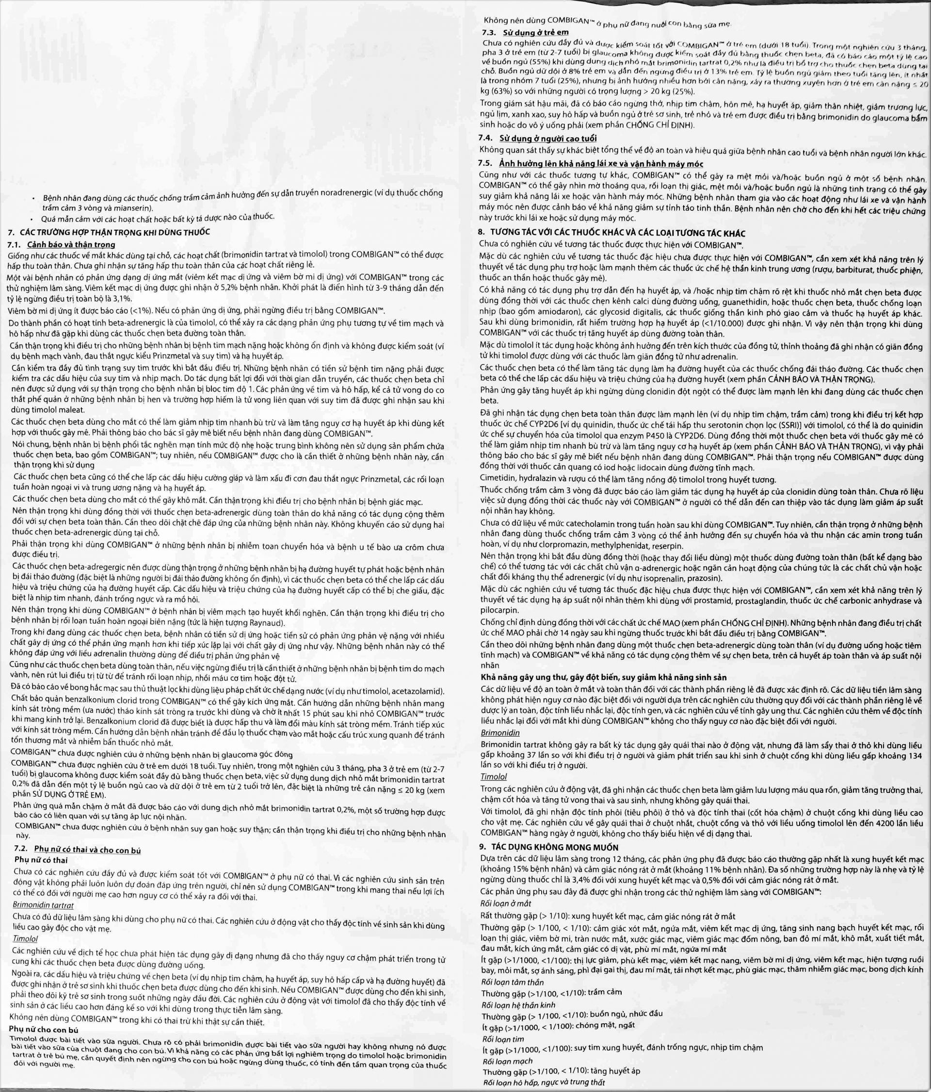 Hình ảnh Thuốc nhỏ mắt Combigan Allergan giảm áp suất nội nhãn (5ml)