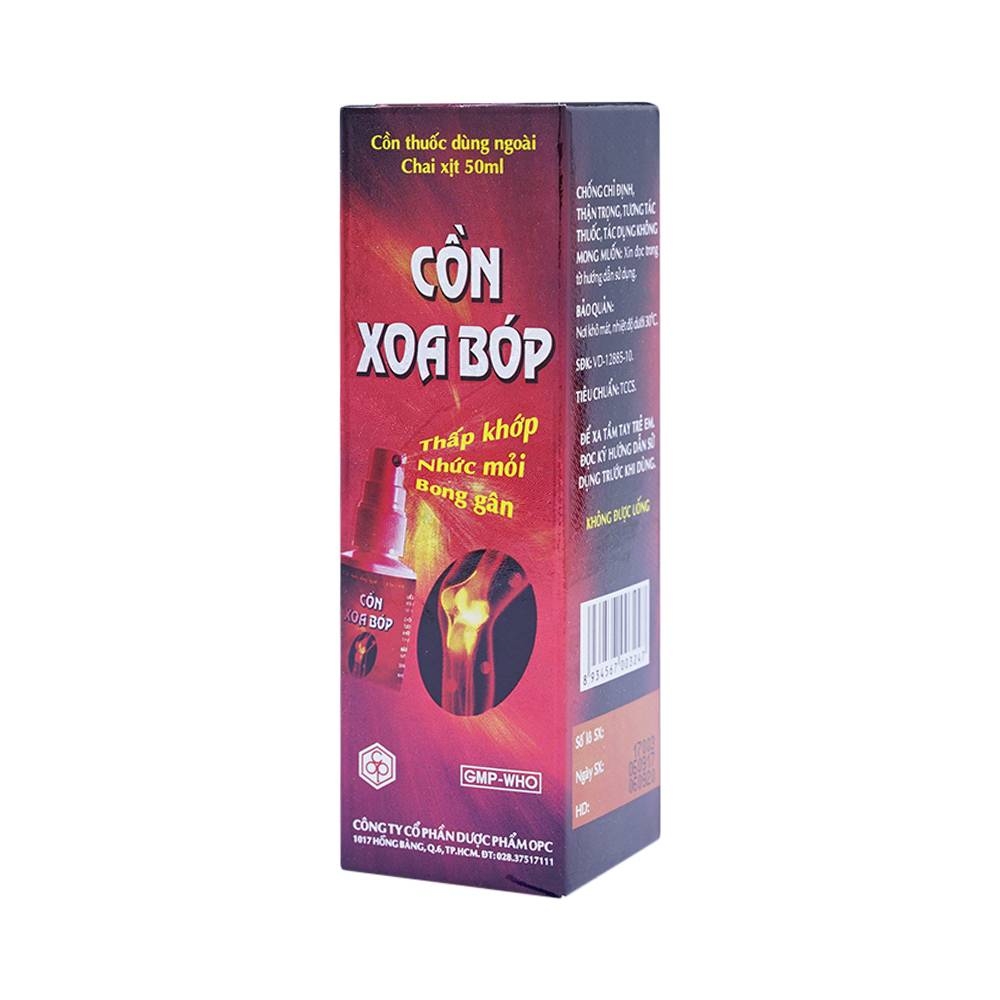 Hình ảnh Cồn xoa bóp OPC hỗ trợ giảm nhức mỏi, thấp khớp, bong gân (50ml)