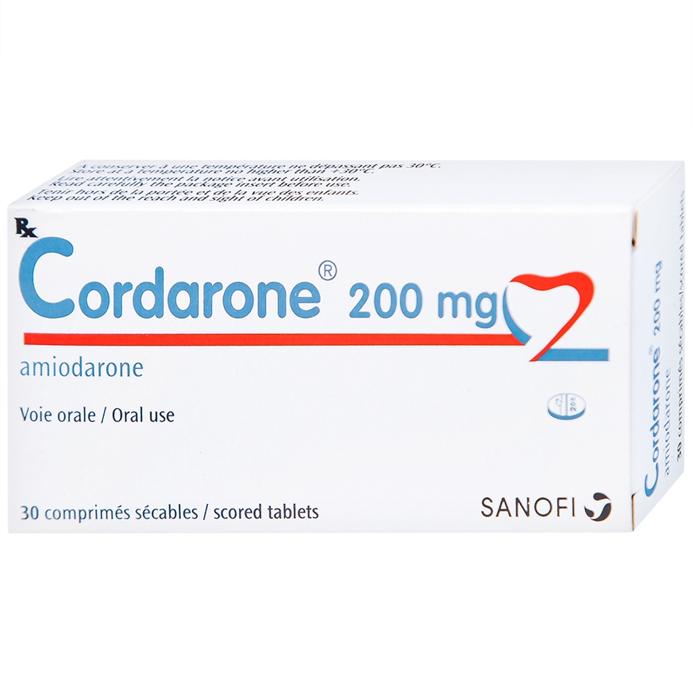 Hình ảnh Thuốc Cordarone 200mg Sanofi phòng ngừa và điều trị một số dạng rối loạn nhịp tim (30 viên)