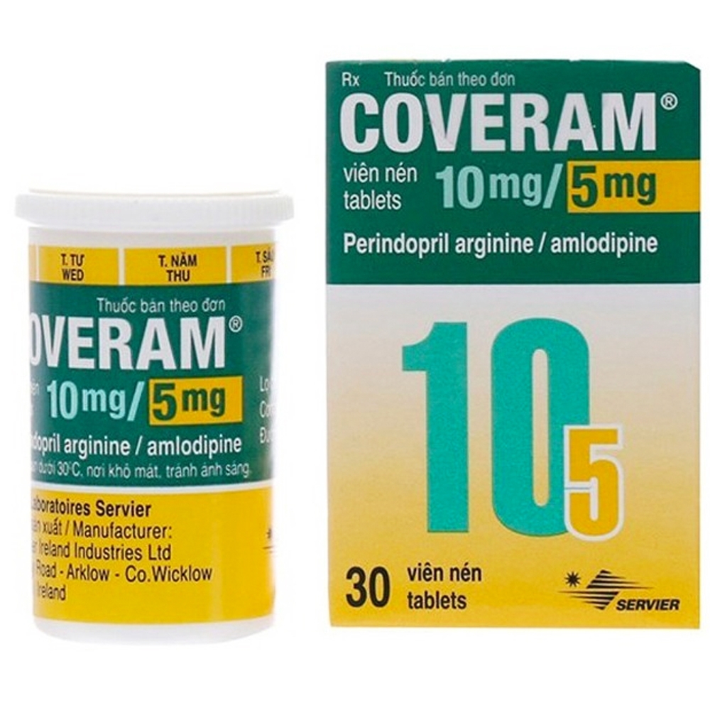 Hình ảnh Thuốc Coveram 10mg/5mg Servier điều trị tăng huyết áp (30 viên)