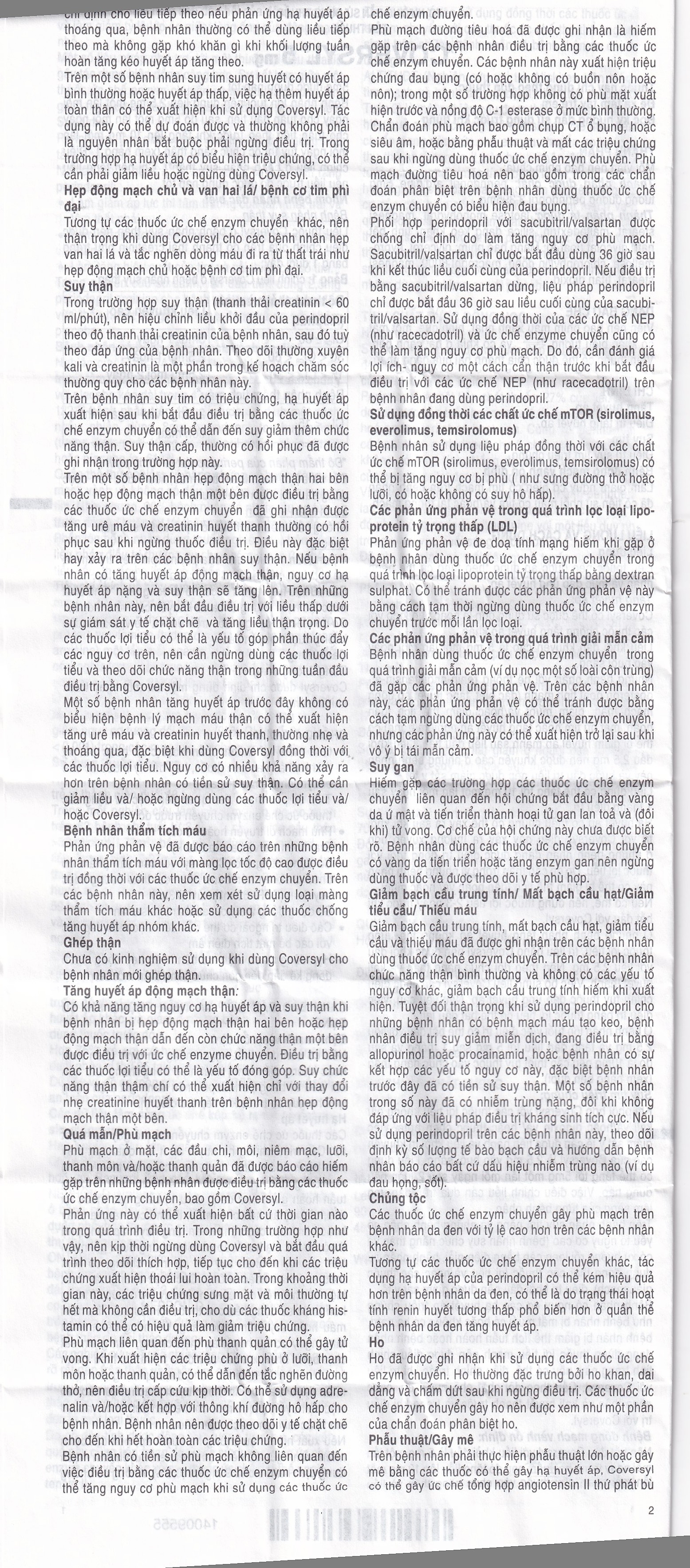 Hình ảnh Thuốc Coversyl 5mg Servier điều trị tăng huyết áp (30 viên)