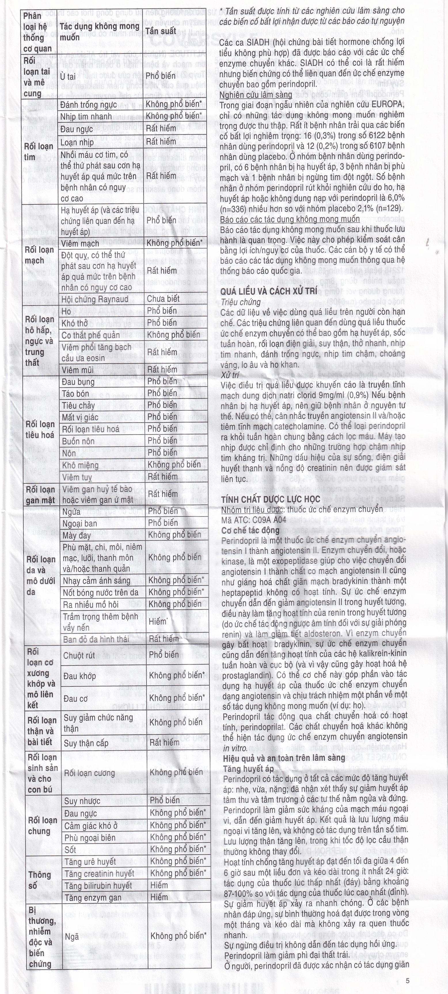 Hình ảnh Thuốc Coversyl 5mg Servier điều trị tăng huyết áp (30 viên)