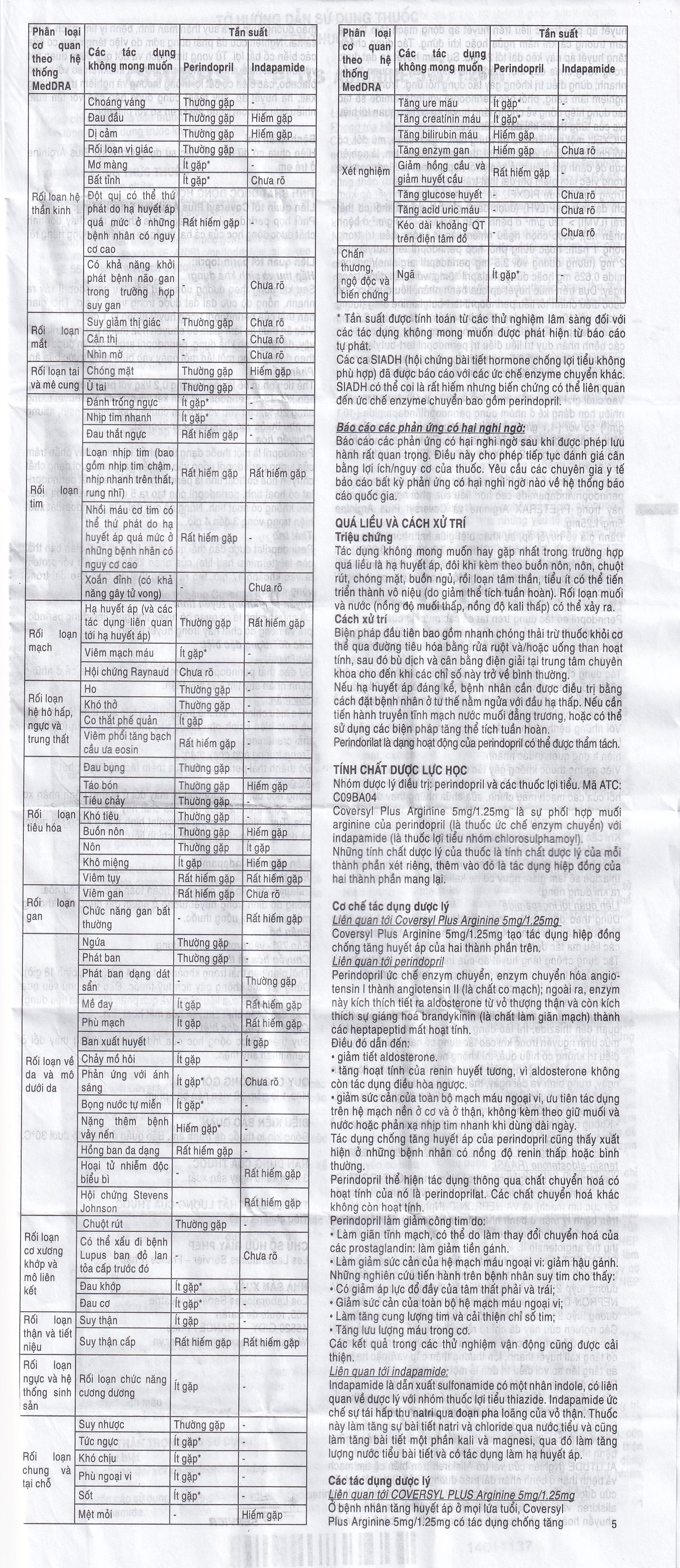 Hình ảnh Thuốc Coversyl Plus 5mg/1.25mg Servier điều trị tăng huyết áp (30 viên)