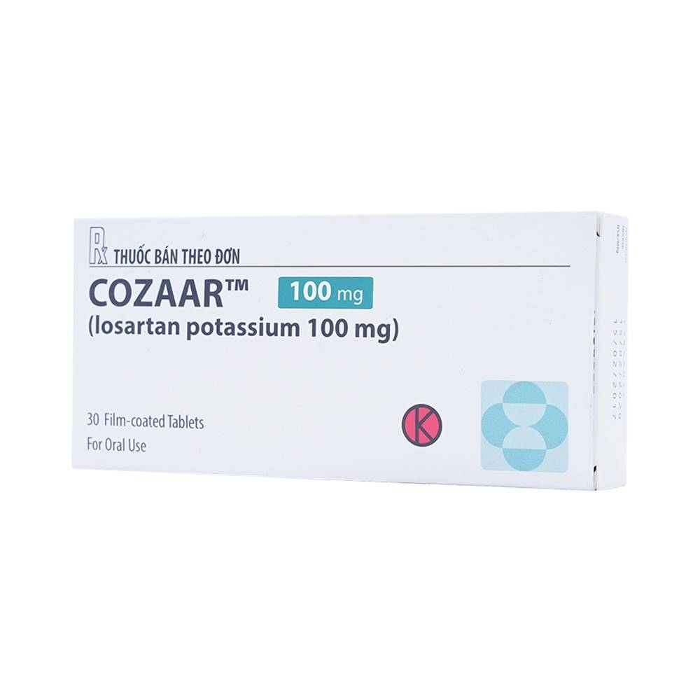 Hình ảnh Thuốc Cozaar 100mg MSD điều trị tăng huyết áp (3 vỉ x 10 viên)