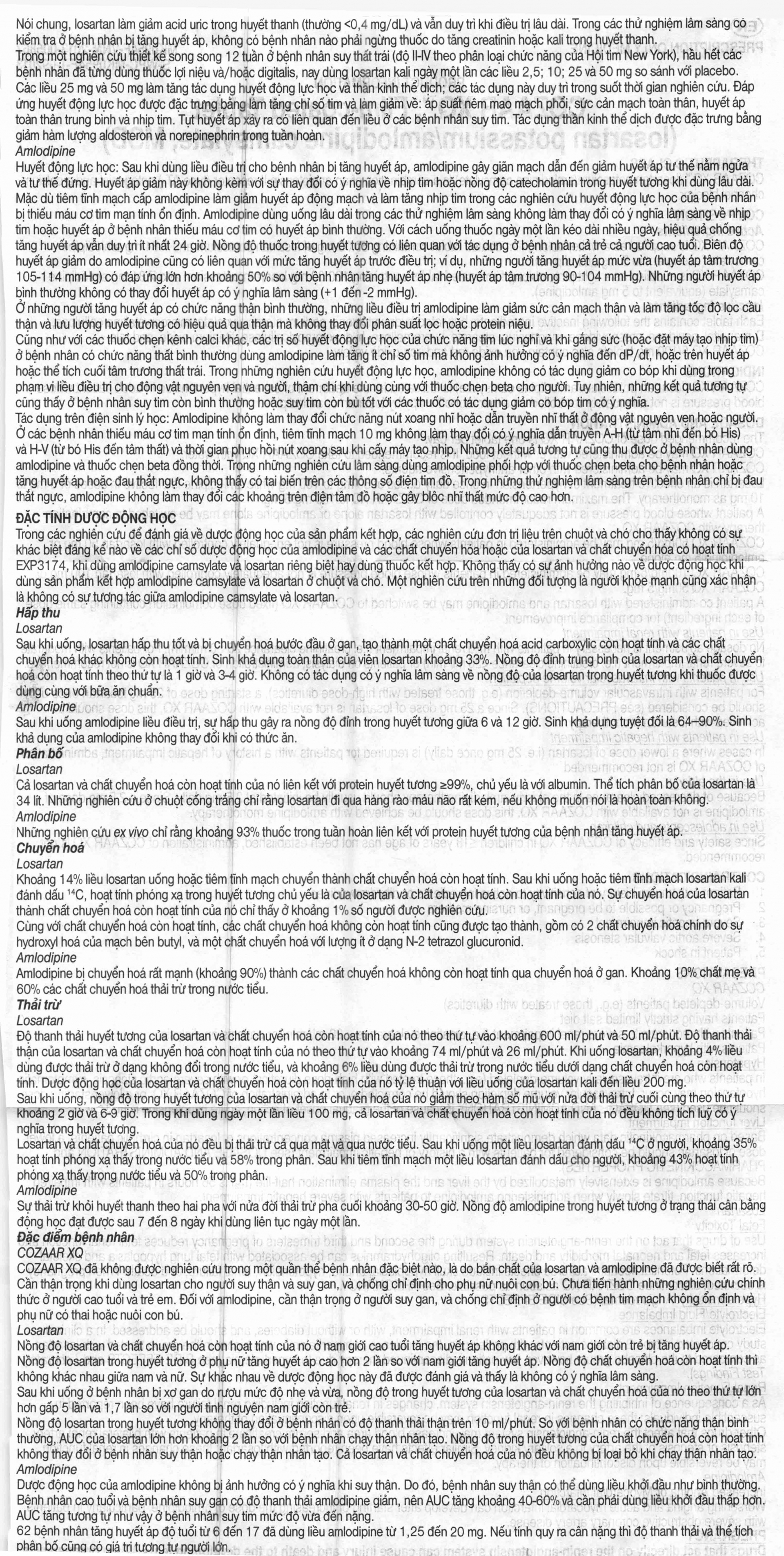 Hình ảnh Thuốc Cozaar XQ 5/50mg MSD điều trị cao huyết áp vô căn (3 vỉ x 10 viên)