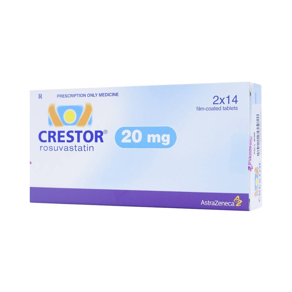 Hình ảnh Thuốc Crestor 20mg AstraZeneca điều trị tăng cholesterol máu nguyên phát (2 vỉ x 14 viên)