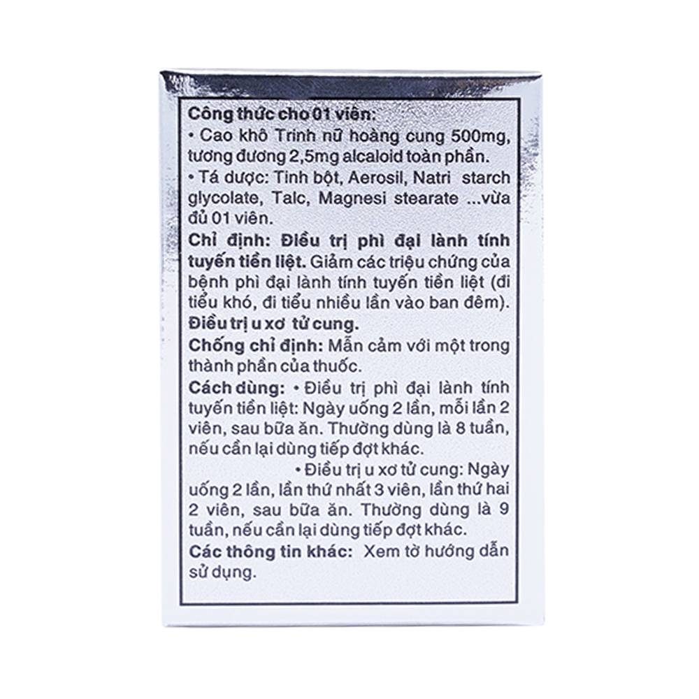 Hình ảnh Thuốc Crila Forte Thiên Dược điều trị phì đại lành tính tuyến tiền liệt, u xơ tử cung (20 viên)