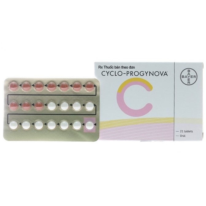Hình ảnh Thuốc Cyclo-Progynova Bayer điều trị hội chứng thiếu estrogen (1 vỉ x 21 viên)