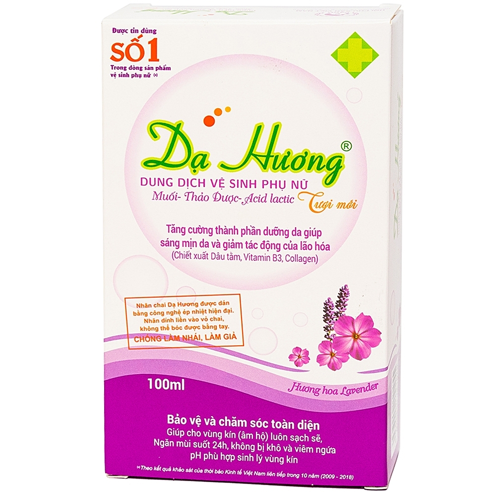 Hình ảnh Dung dịch vệ sinh phụ nữ Dạ Hương Lavender Hoa Linh làm sạch vùng kín, ngăn mùi suốt 24h (100ml)