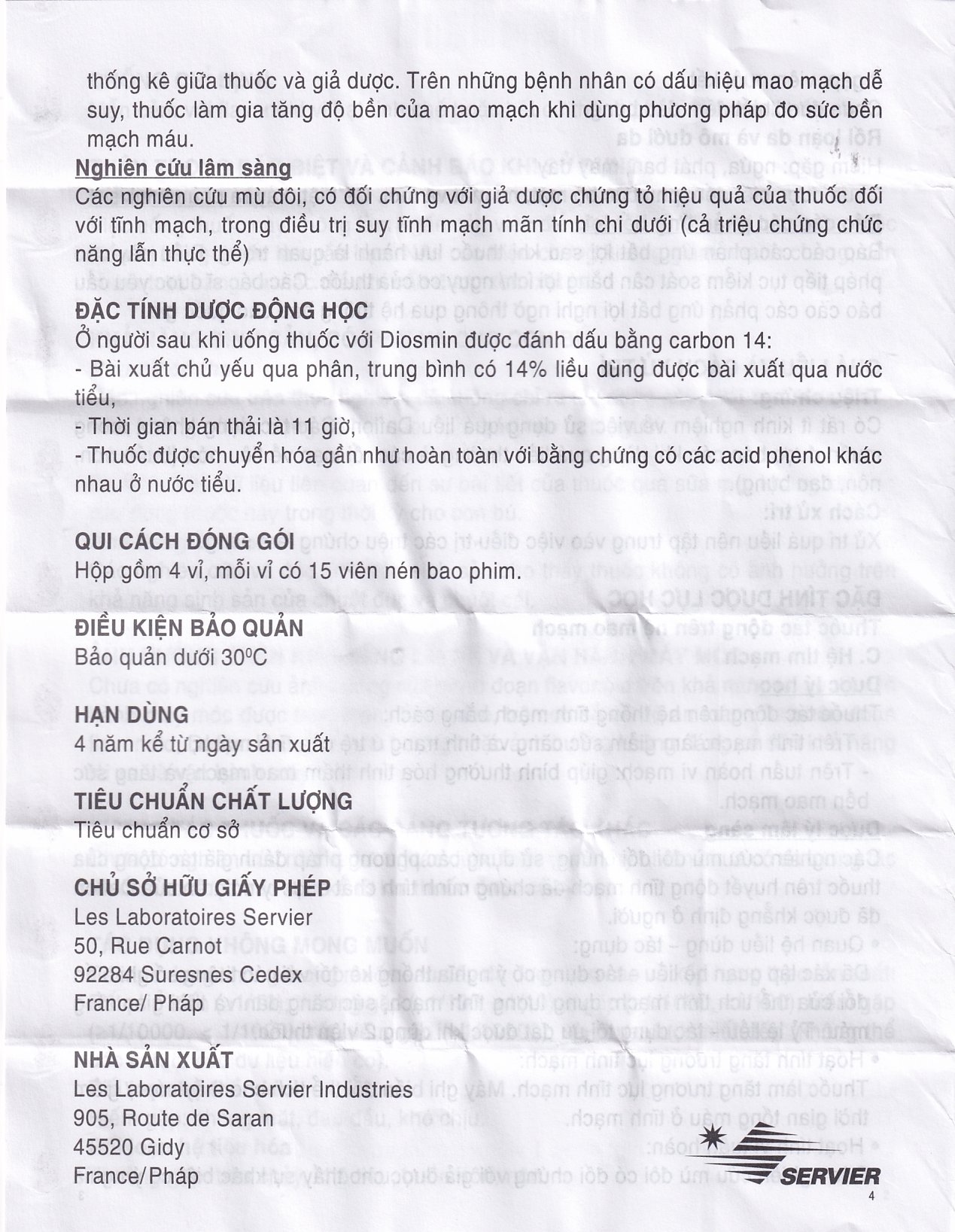 Hình ảnh Thuốc Daflon 500mg Servier điều trị các triệu chứng liên quan đến suy giảm tĩnh mạch bạch huyết và trĩ cấp (60 viên)