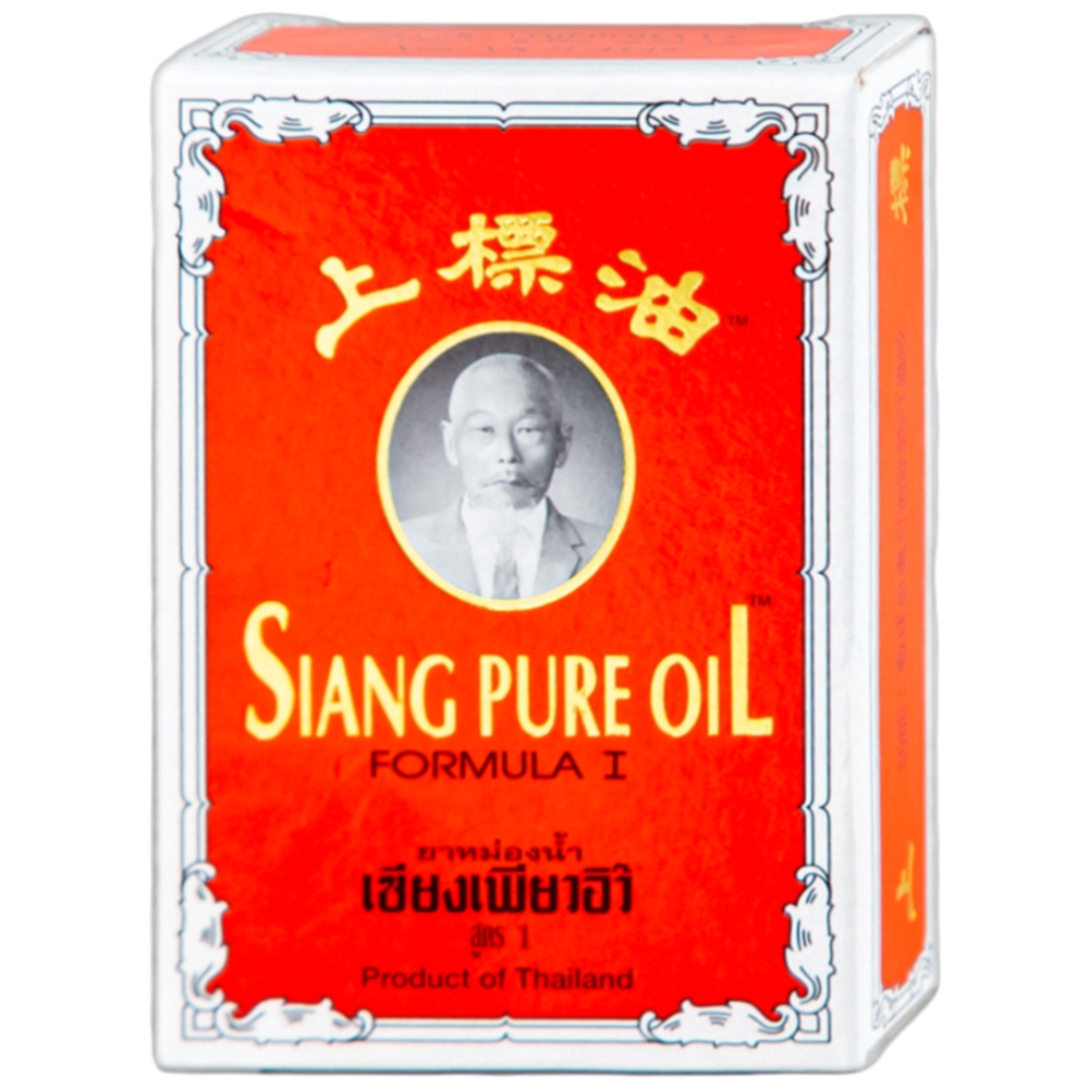 Hình ảnh Dầu Siang Pure Oil Formula I giảm triệu chứng cảm lạnh, nhức đầu, chóng mặt, ngạt mũi (12 chai x 3ml)