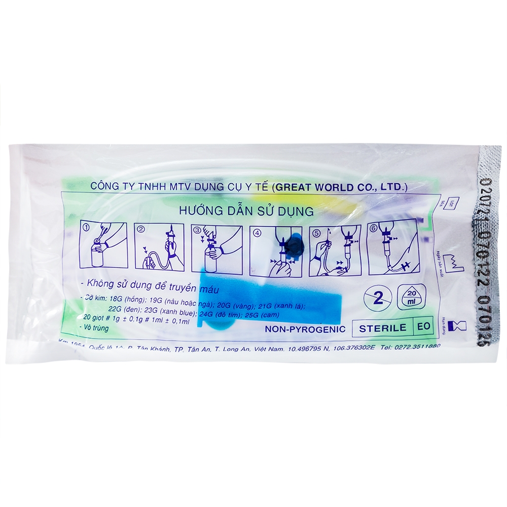 Hình ảnh Bộ dây truyền dịch AF/C Great World sử dụng một lần (10 dây)