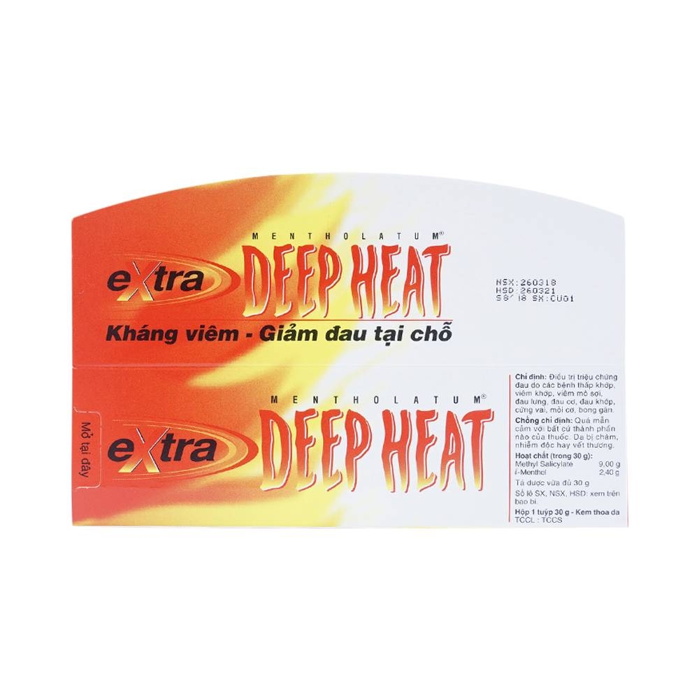 Hình ảnh Kem Extra Deep Heat Rohto điều trị triệu chứng đau do các bệnh thấp khớp, viêm khớp (30g)