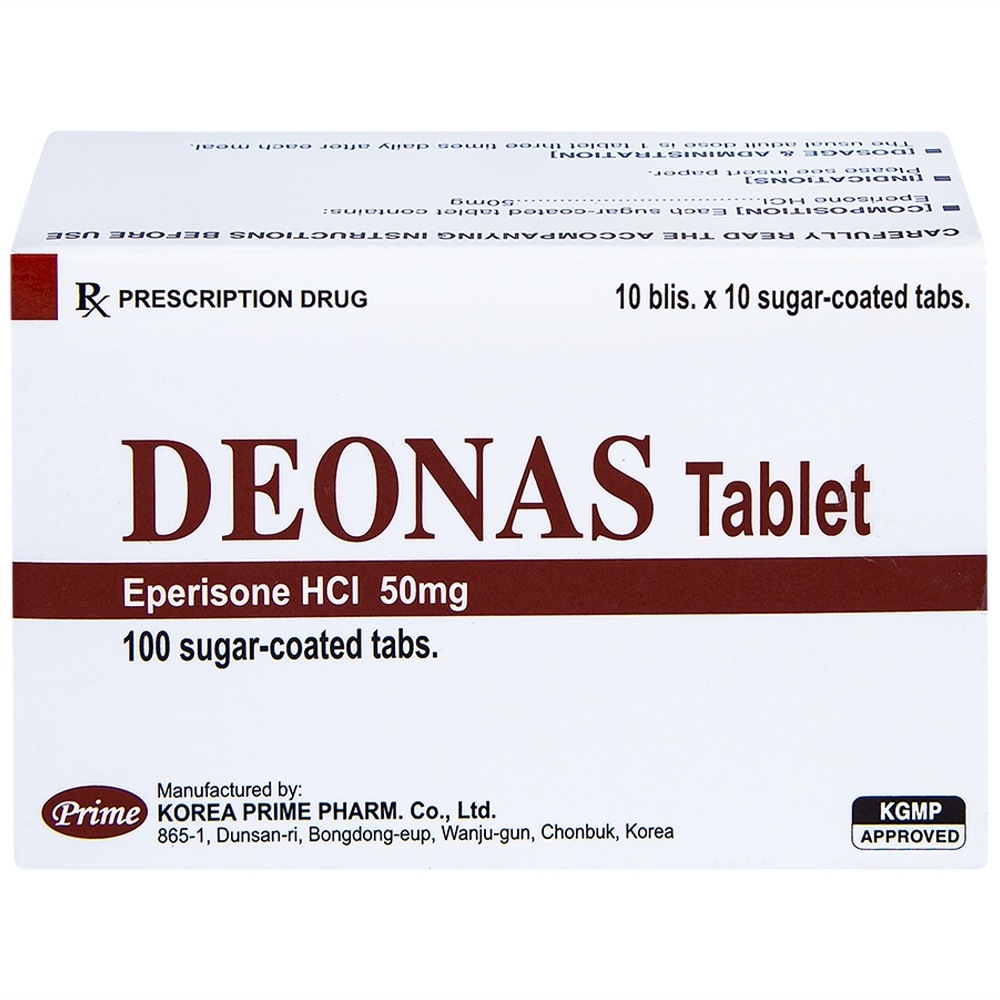 Hình ảnh Thuốc Deonas 50mg Korea Prime làm giãn cơ xương (10 vỉ x 10 viên)