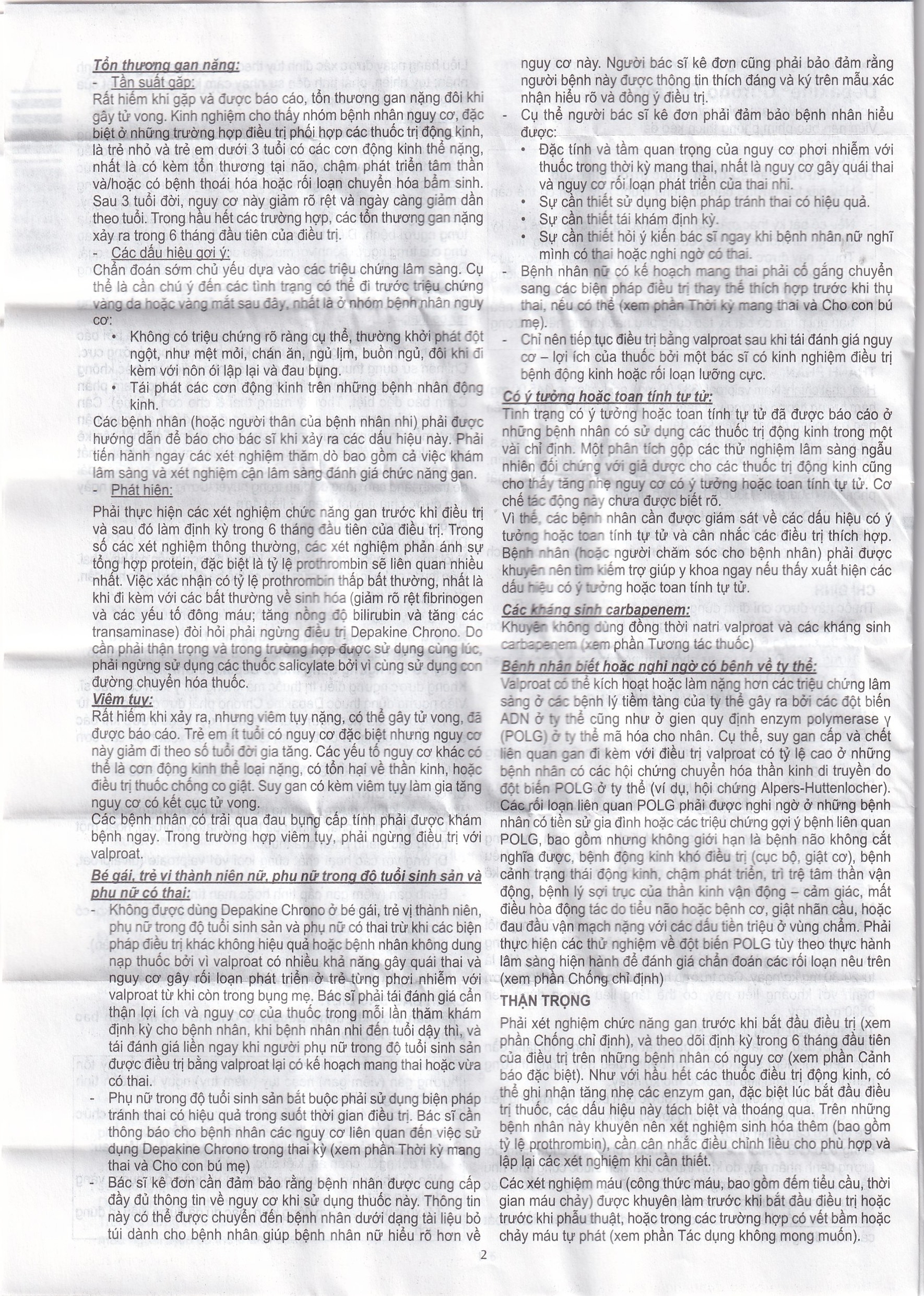 Hình ảnh Thuốc Depakine Chrono 500mg Sanofi điều trị động kinh (30 viên)