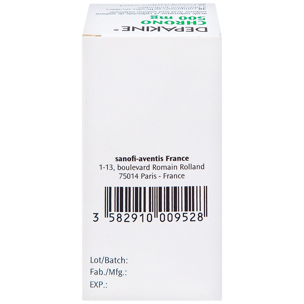 Hình ảnh Thuốc Depakine Chrono 500mg Sanofi điều trị động kinh (30 viên)