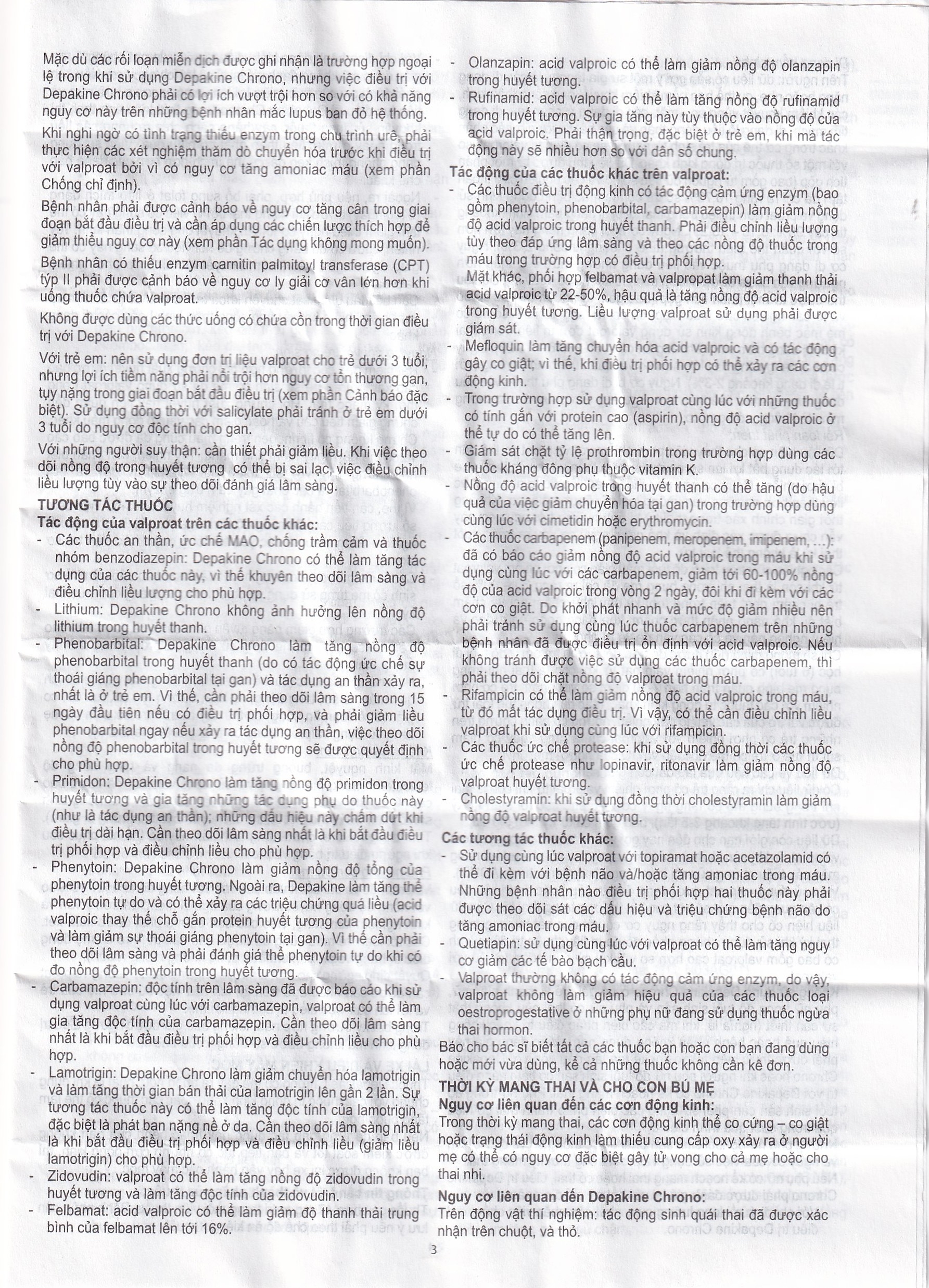 Hình ảnh Thuốc Depakine Chrono 500mg Sanofi điều trị động kinh (30 viên)