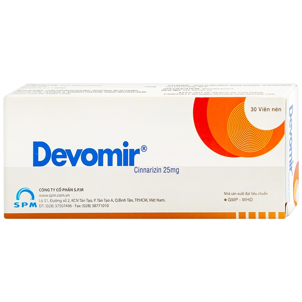 Hình ảnh Thuốc Devomir S.P.M ohòng ngừa say sóng, say tàu xe, máy bay (3 vỉ x 10 viên)