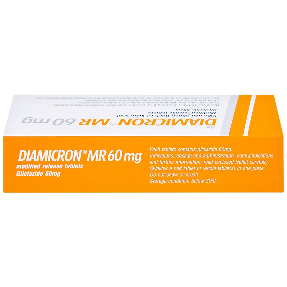 Hình ảnh Thuốc Diamicron MR 60mg Servier điều trị tiểu đường típ 2 (2 vỉ x 15 viên)