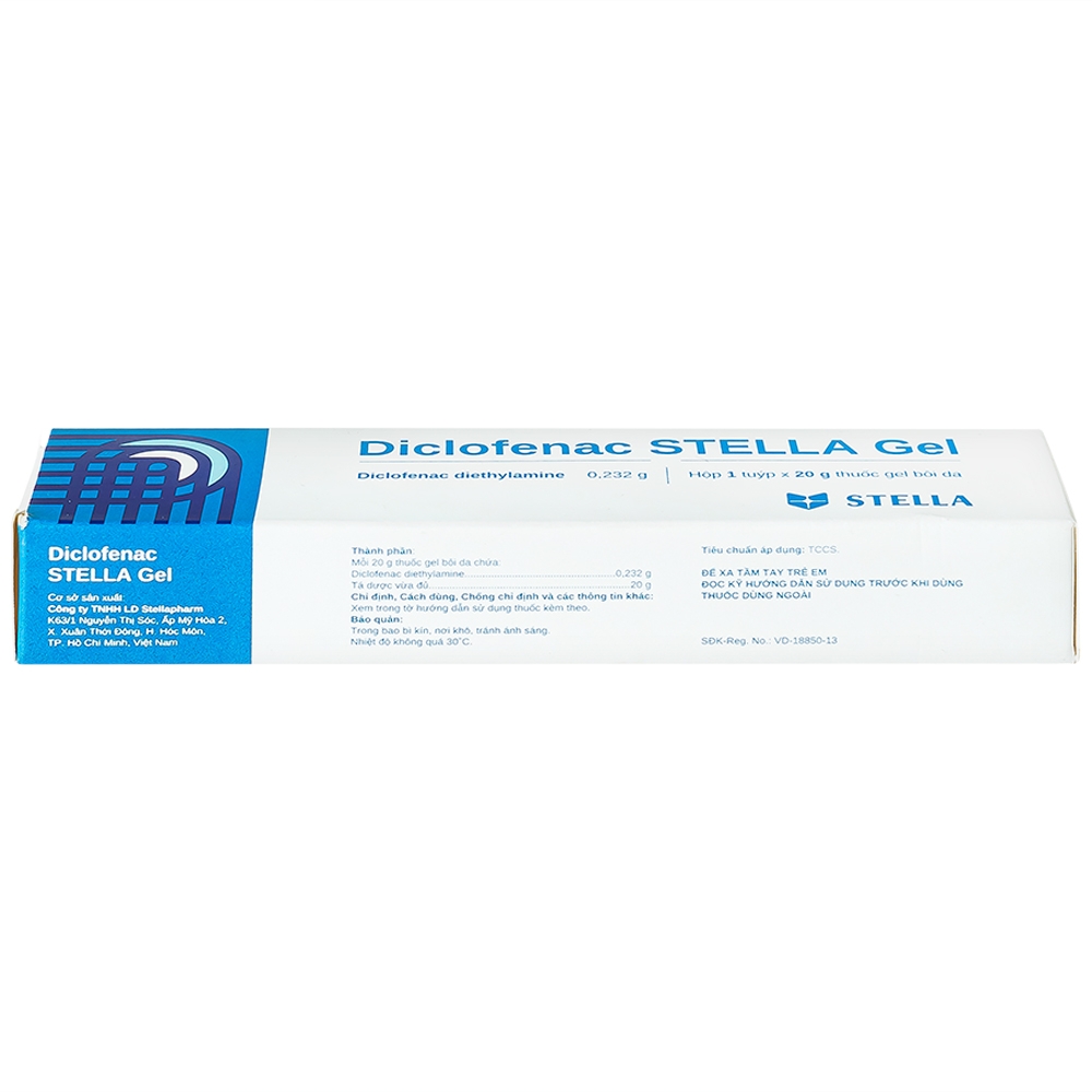 Hình ảnh Gel Diclofenac Stella (20g) giảm triệu chứng đau và viêm trong trường hợp bong gân, trật khớp, vết bầm