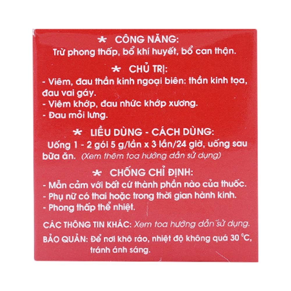 Hình ảnh Thuốc Didicera trừ phong thấp, bổ khí huyết, bổ can thận (10 gói x 5g)