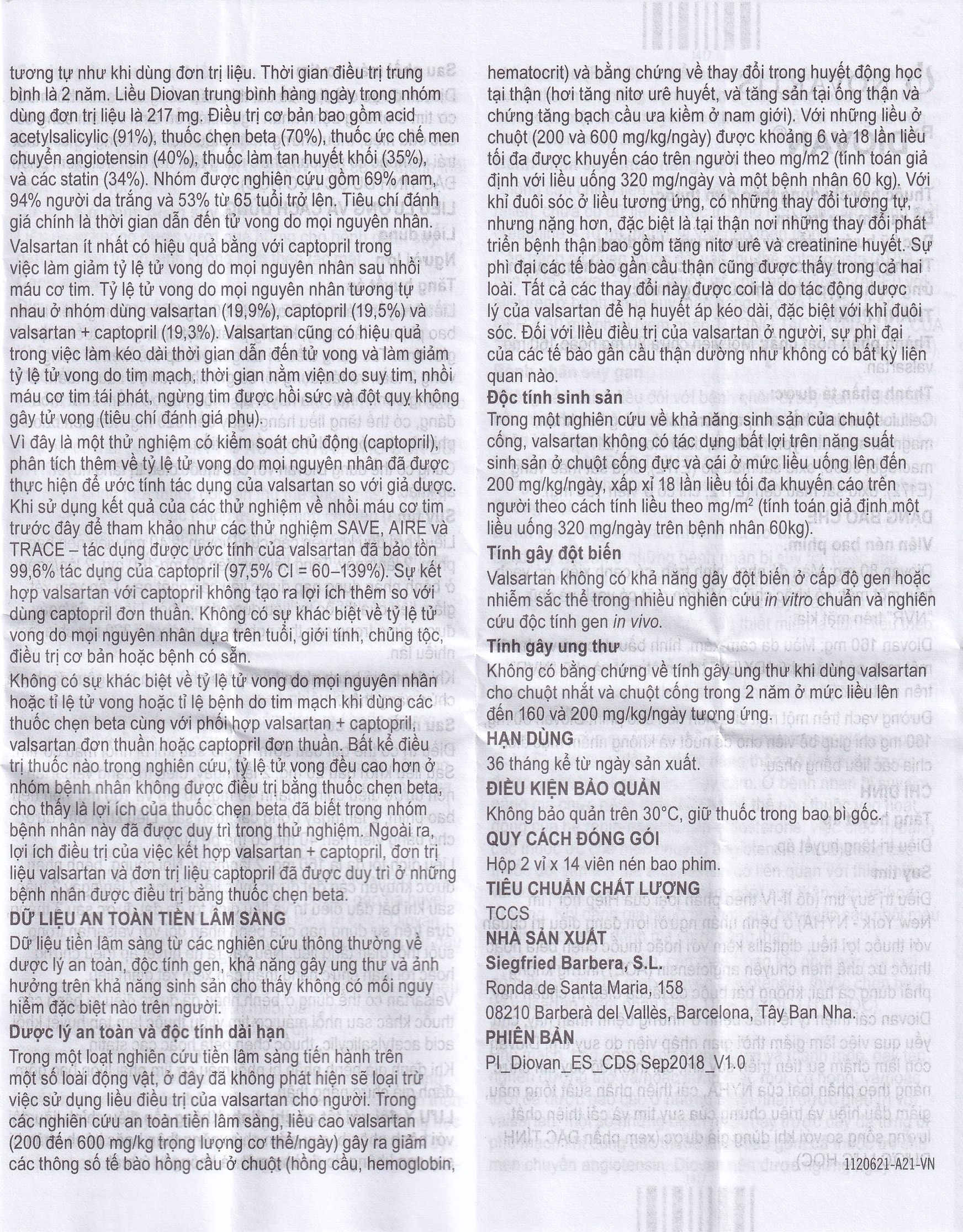 Hình ảnh Thuốc Diovan 80 Novartis điều trị bệnh tăng huyết áp, suy tim (2 vỉ x 14 viên)