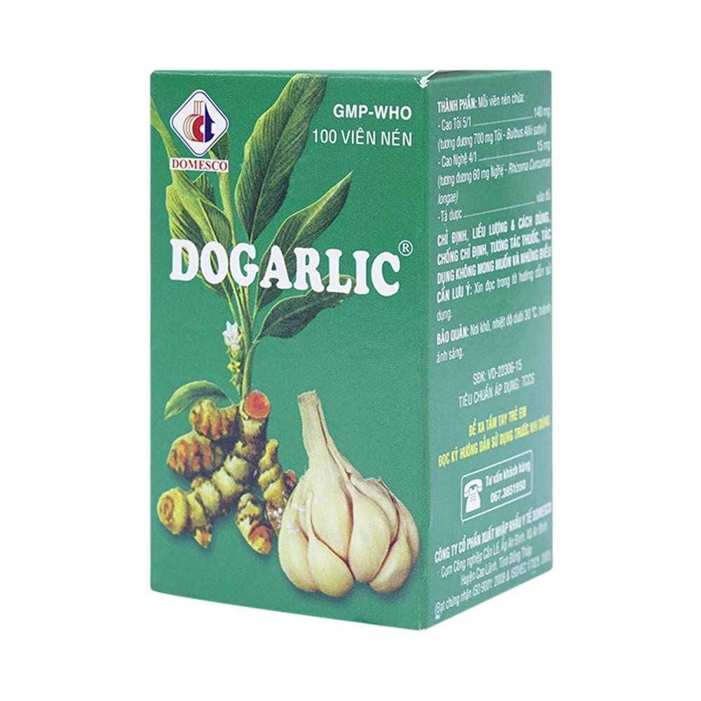 Hình ảnh Thuốc Dogarlic Domesco điều trị tăng lipid máu, phòng ngừa xơ vữa động mạch (100 viên)