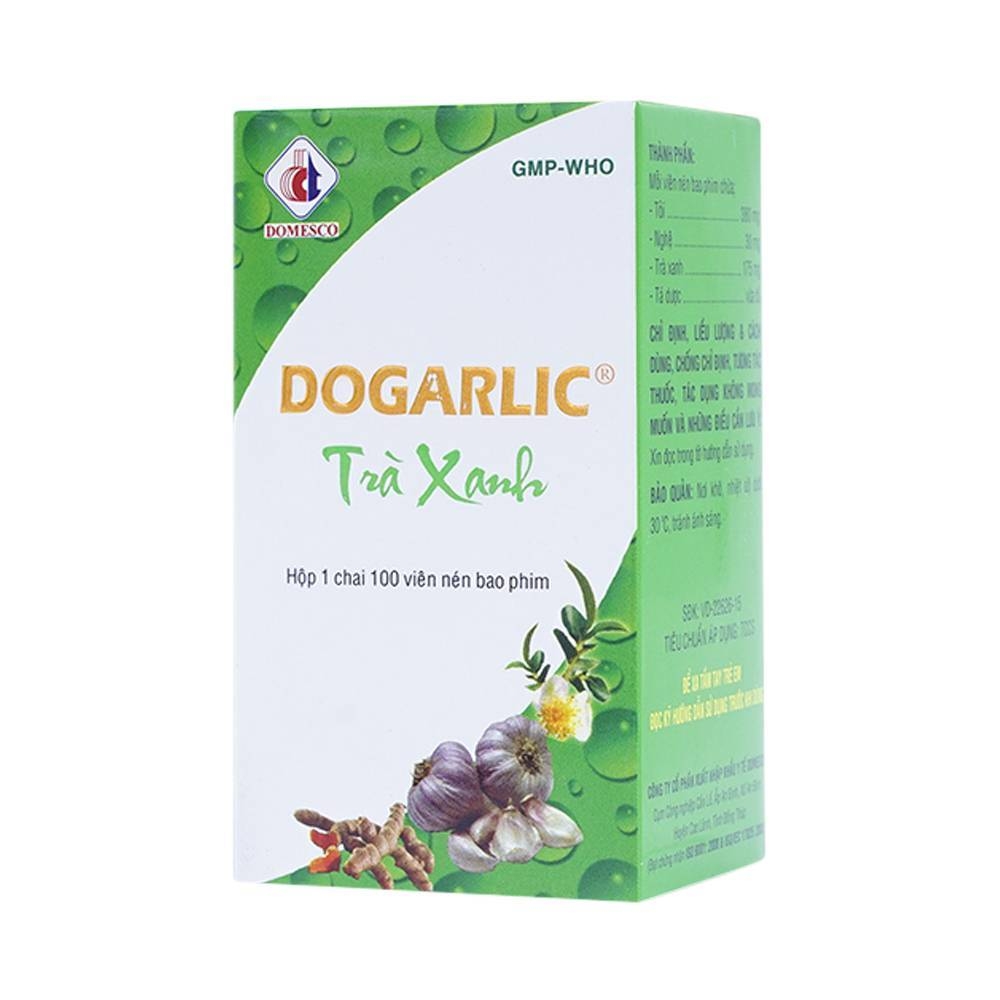 Hình ảnh Thuốc Dogarlic Trà Xanh Domesco hạ cholesterol, điều hòa triglyceride (100 viên)