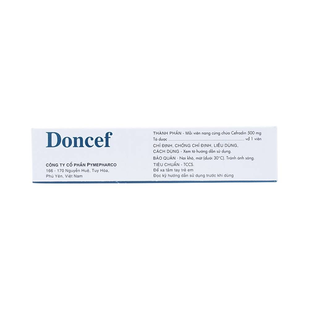 Hình ảnh Thuốc Doncef Pymepharco điều trị nhiễm khuẩn (3 vỉ x 10 viên)