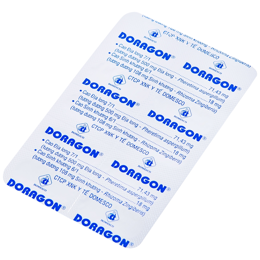 Hình ảnh Thuốc Doragon Domesco hỗ trợ hạ men gan (10 vỉ x 10 viên)