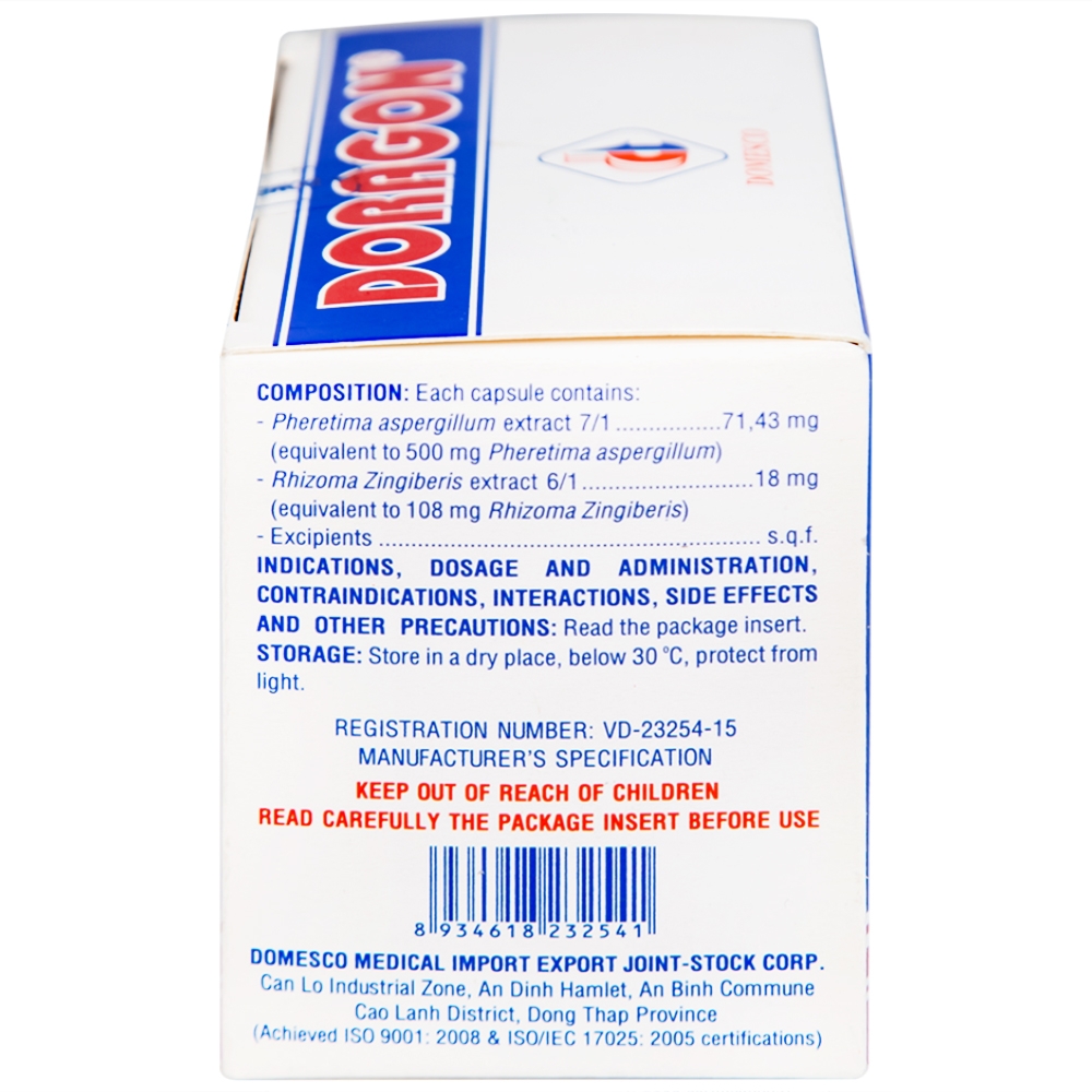 Hình ảnh Thuốc Doragon Domesco hỗ trợ hạ men gan (10 vỉ x 10 viên)