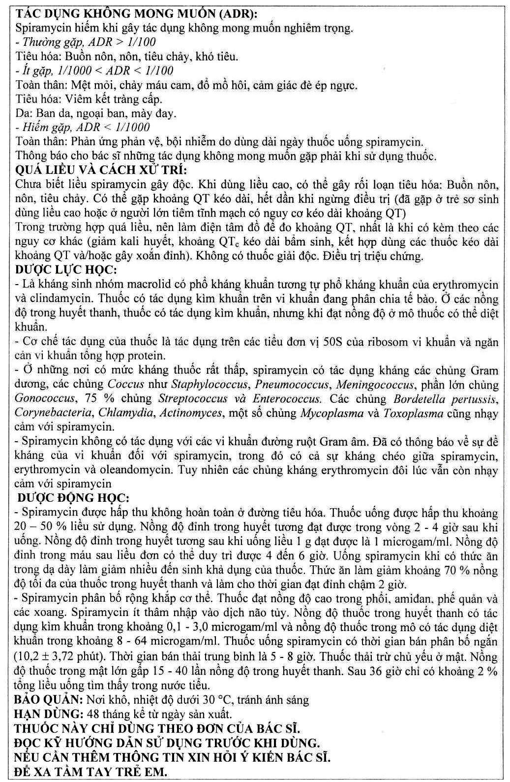 Hình ảnh Thuốc Doropycin 3 M.I.U Domesco điều trị nhiễm khuẩn (2 vỉ x 5 viên)