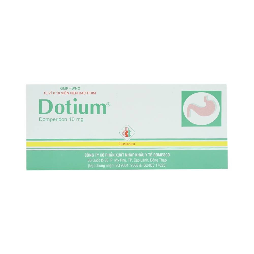 Hình ảnh Thuốc Dotium Domesco điều trị triệu chứng nôn, buồn nôn (10 vỉ x 10 viên)