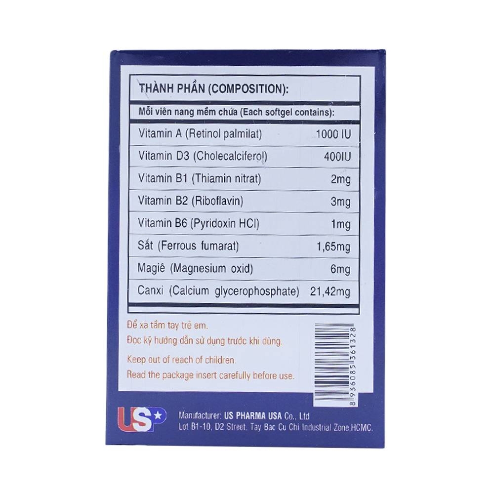 Hình ảnh Thuốc Drimy USP bổ sung vitamin, khoáng chất (10 vỉ x 10 viên)