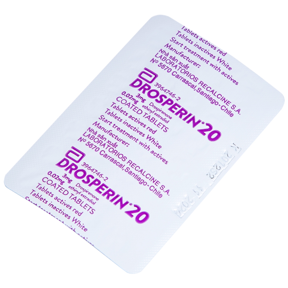Hình ảnh Thuốc tránh thai hằng ngày Drosperin 20 Abbott (1 vỉ x 28 viên)
