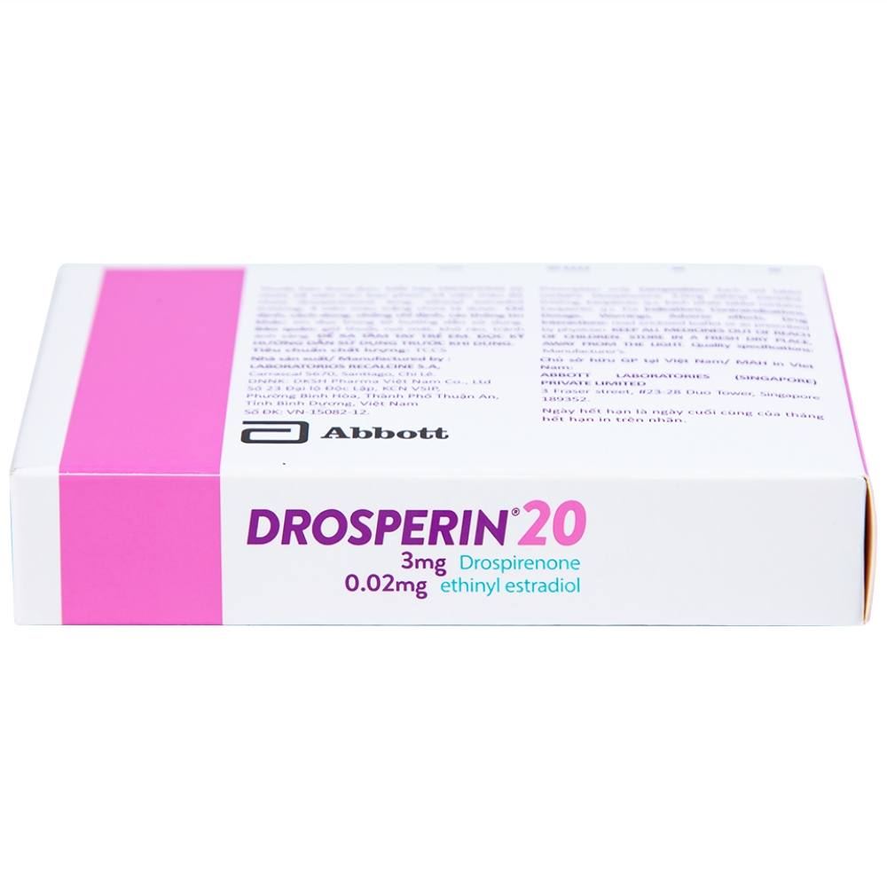 Hình ảnh Thuốc tránh thai hằng ngày Drosperin 20 Abbott (1 vỉ x 28 viên)