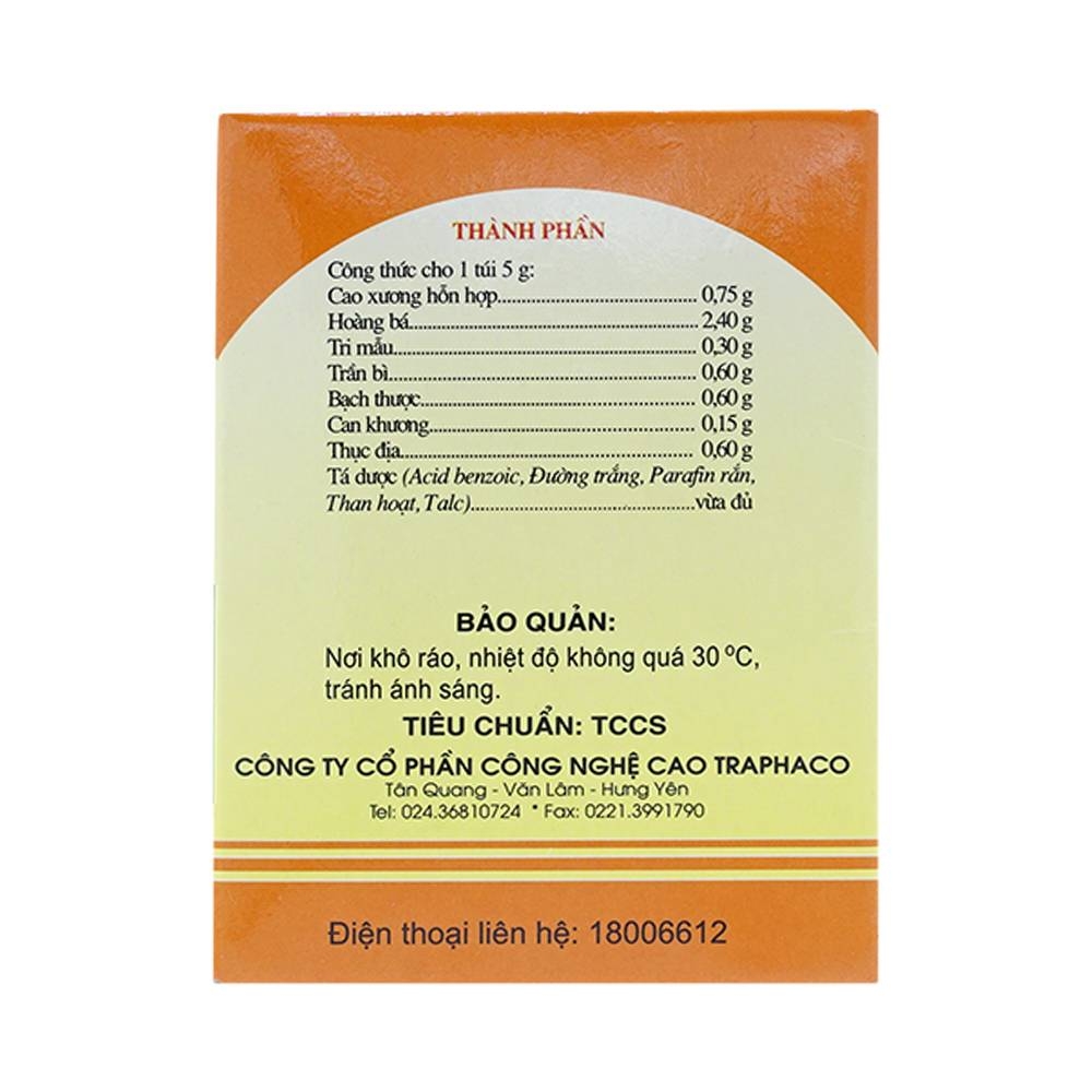 Hình ảnh Thuốc Dưỡng Cốt Hoàn Traphaco điều trị nhức mỏi trong ống xương, đau lưng (20 gói x 5g)