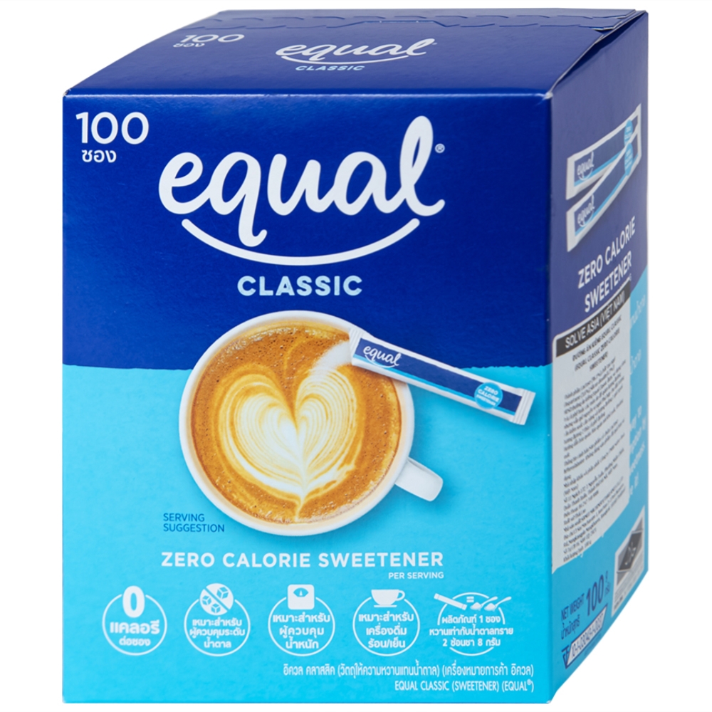 Hình ảnh Đường ăn kiêng Equal Classic Zero Calorie Sweetener (100 gói x 1g)