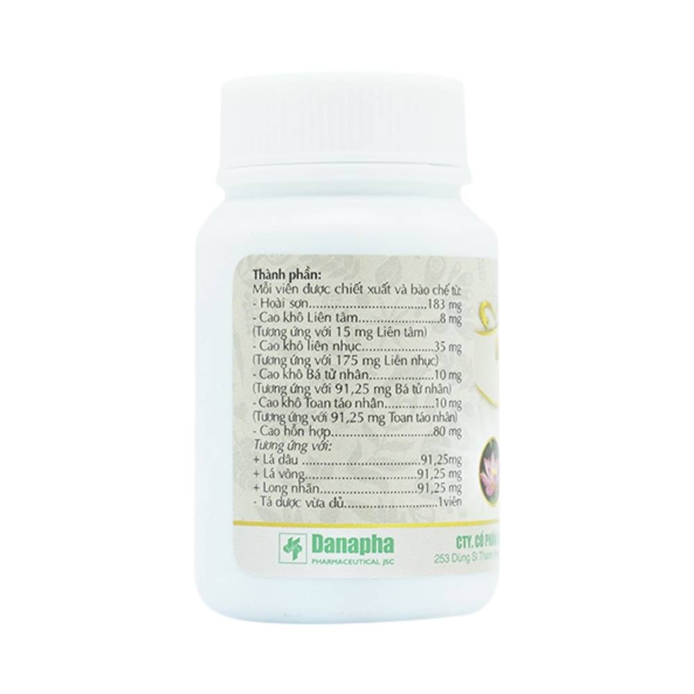 Hình ảnh Thuốc Dưỡng Tâm An Thần Danapha điều trị mất ngủ do lo âu, làm việc quá sức (100 viên)
