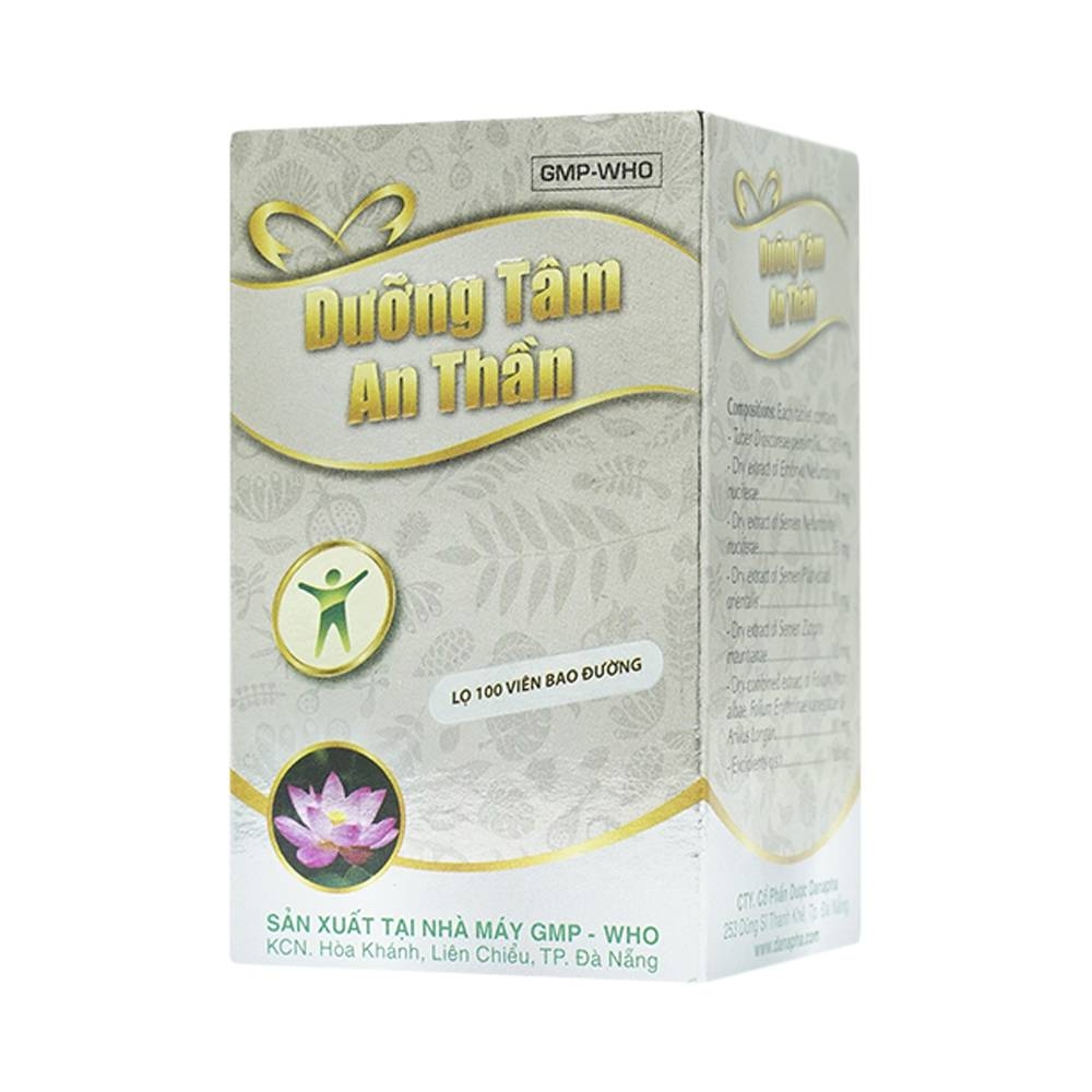 Hình ảnh Thuốc Dưỡng Tâm An Thần Danapha điều trị mất ngủ do lo âu, làm việc quá sức (100 viên)