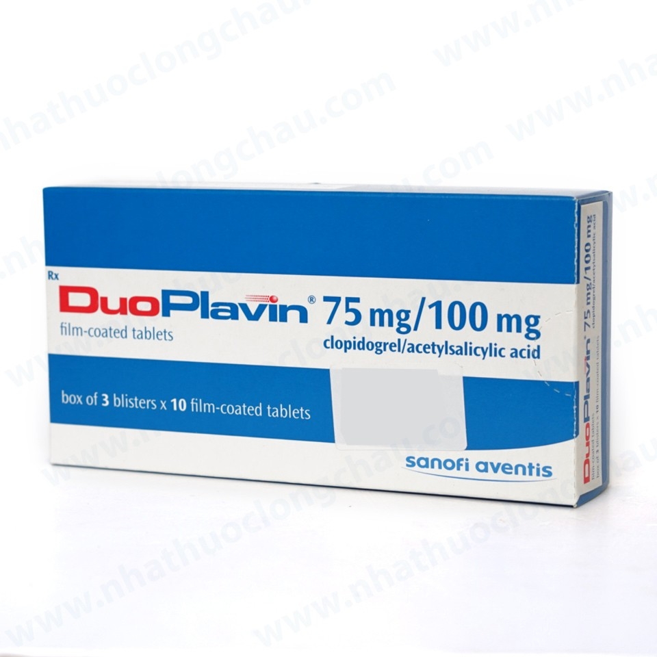 Hình ảnh Thuốc Duoplavin 75mg/100mg Sanofi giảm nguy cơ đông máu, giảm xơ vữa huyết khối (3 vỉ x 10 viên)