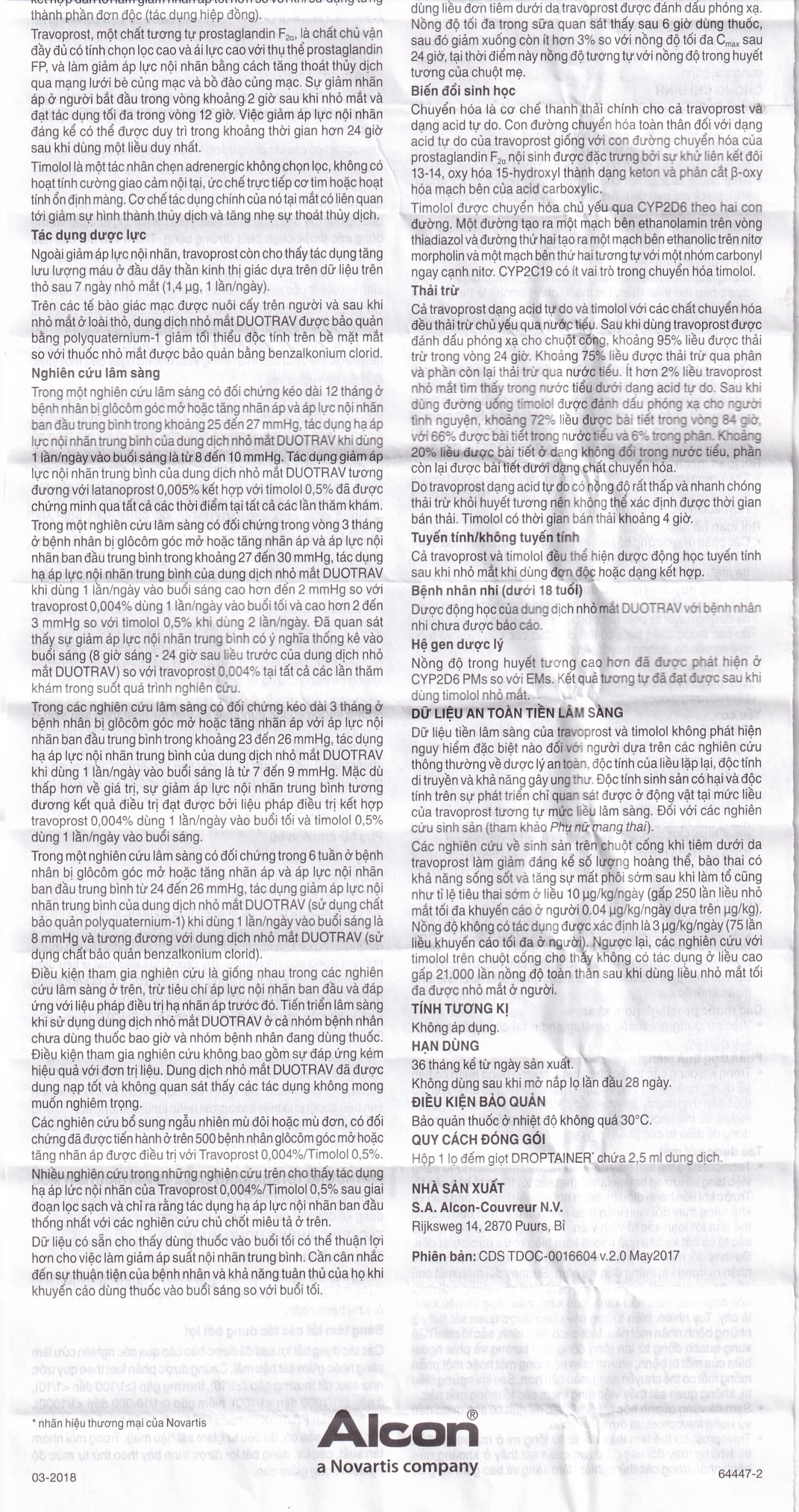 Hình ảnh Thuốc nhỏ mắt Duotrav Alcon giảm áp lực nội nhãn (2.5ml)