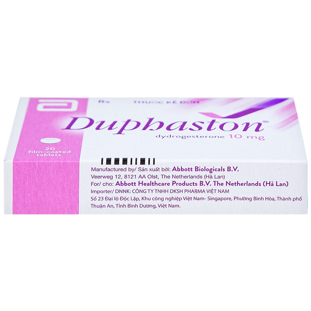 Hình ảnh Thuốc Duphaston Abbott điều hòa kinh nguyệt, lạc nội mạc tử cung (1 vỉ x 20 viên)