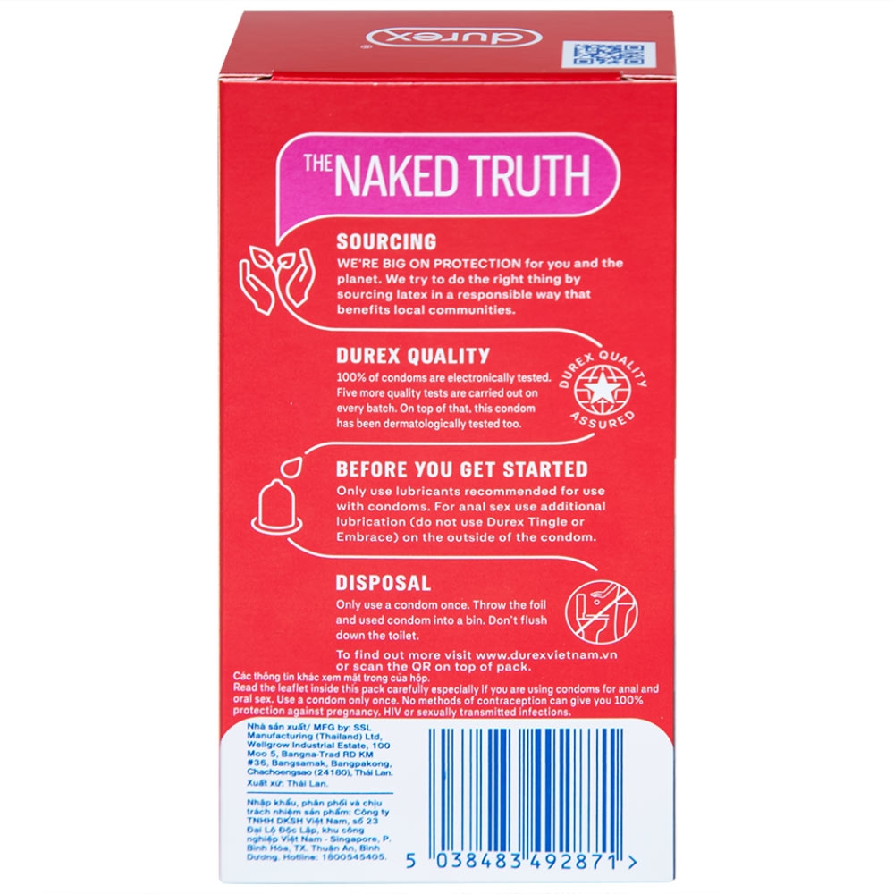 Hình ảnh Bao cao su Durex Fetherlite Ultima siêu mỏng dùng tránh thai và các bệnh lây nhiễm (12 cái)